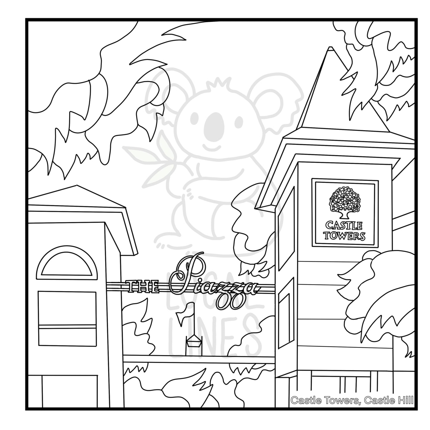 The Hills of Sydney Colouring Book
