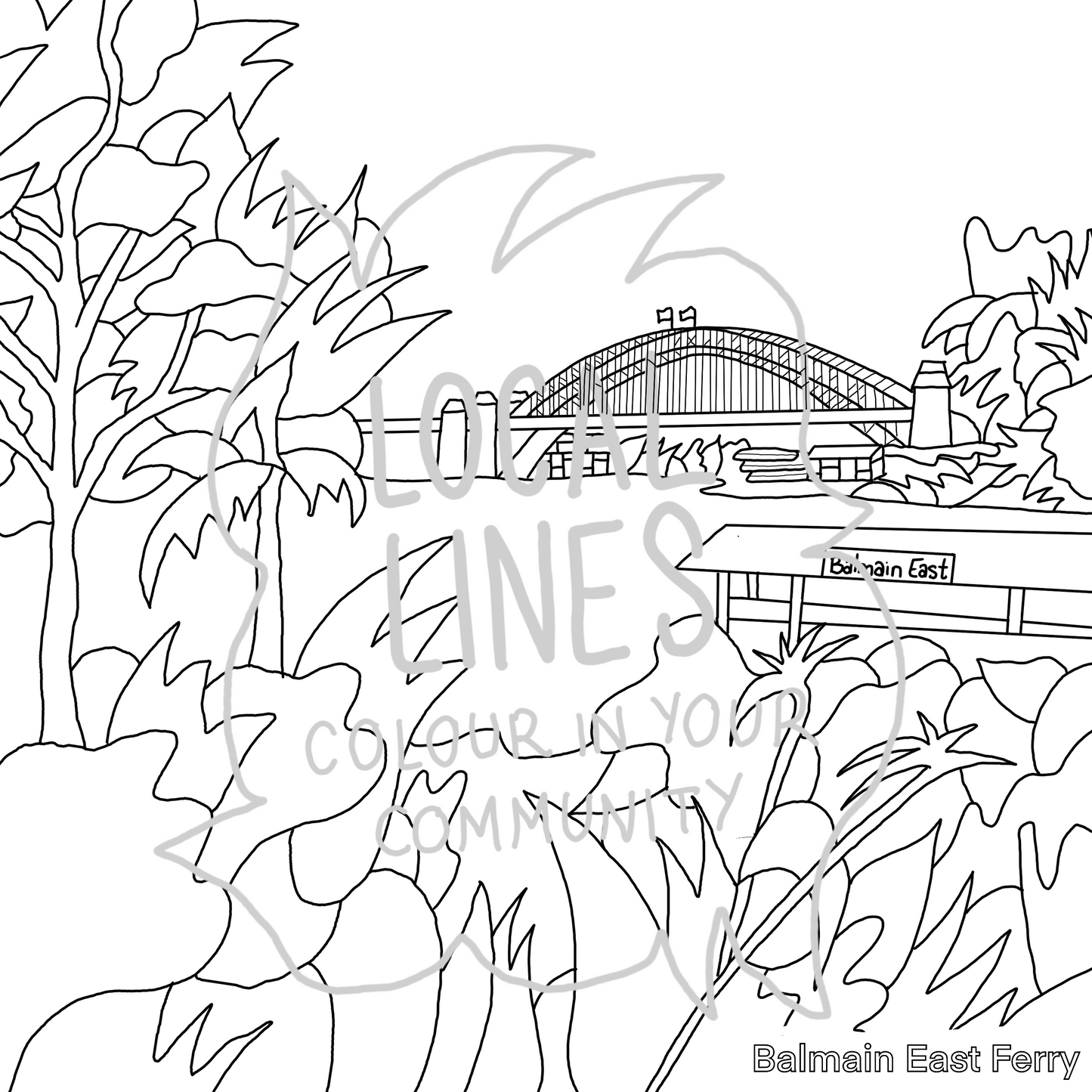 Inner West of Sydney Colouring Book