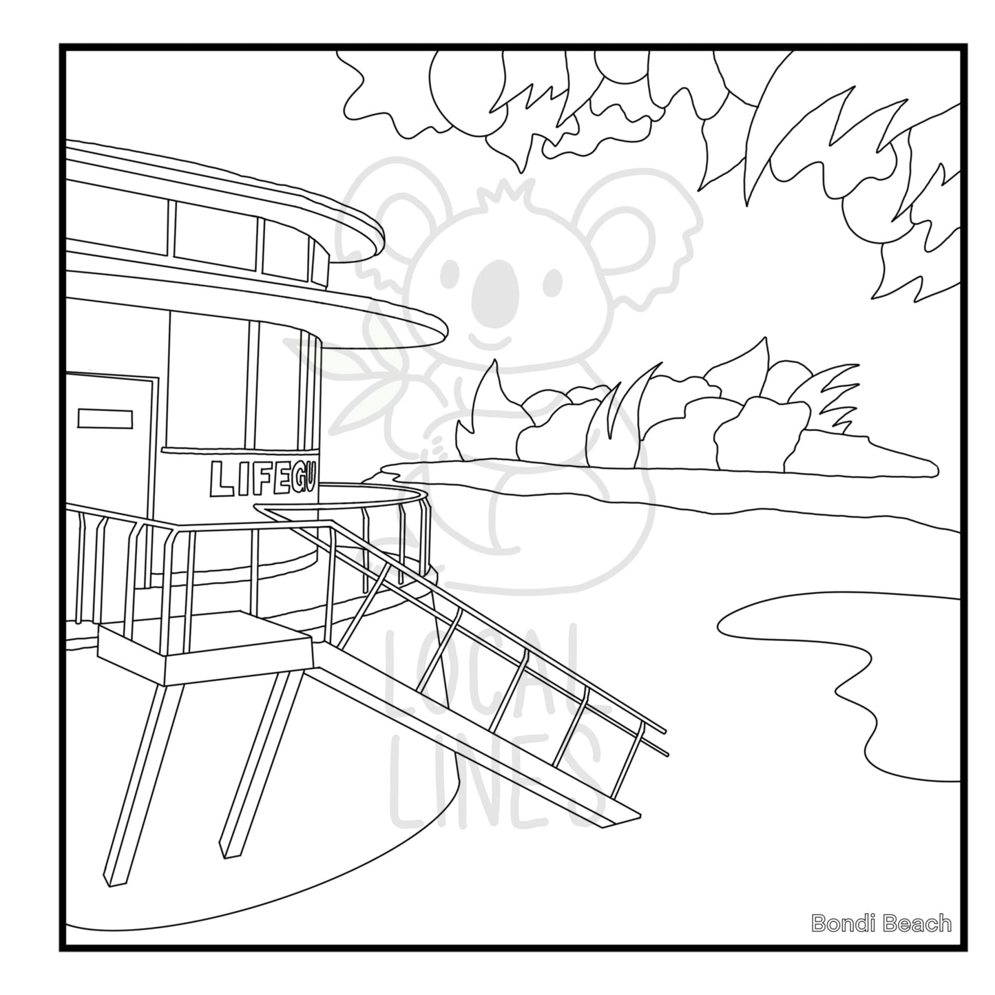 Eastern Suburbs of Sydney Colouring Book