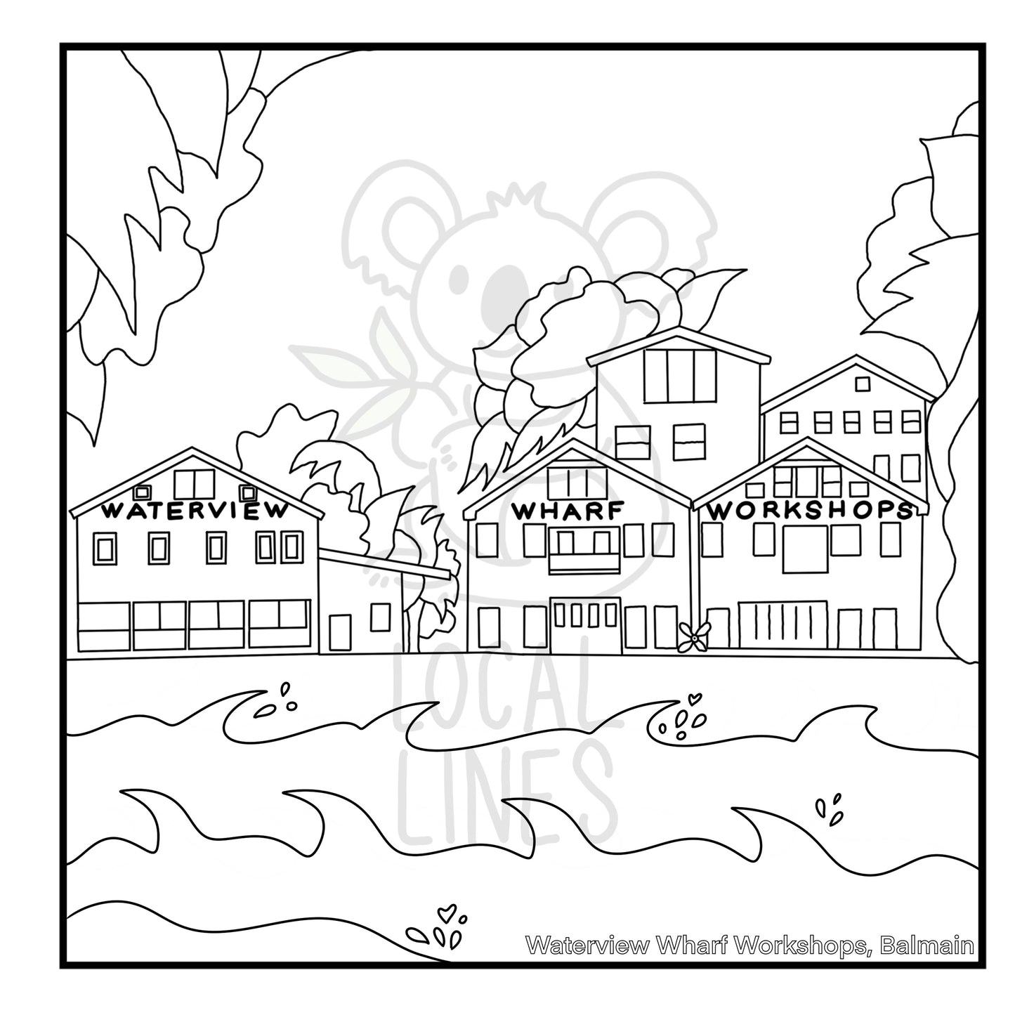 Inner West of Sydney Colouring Book